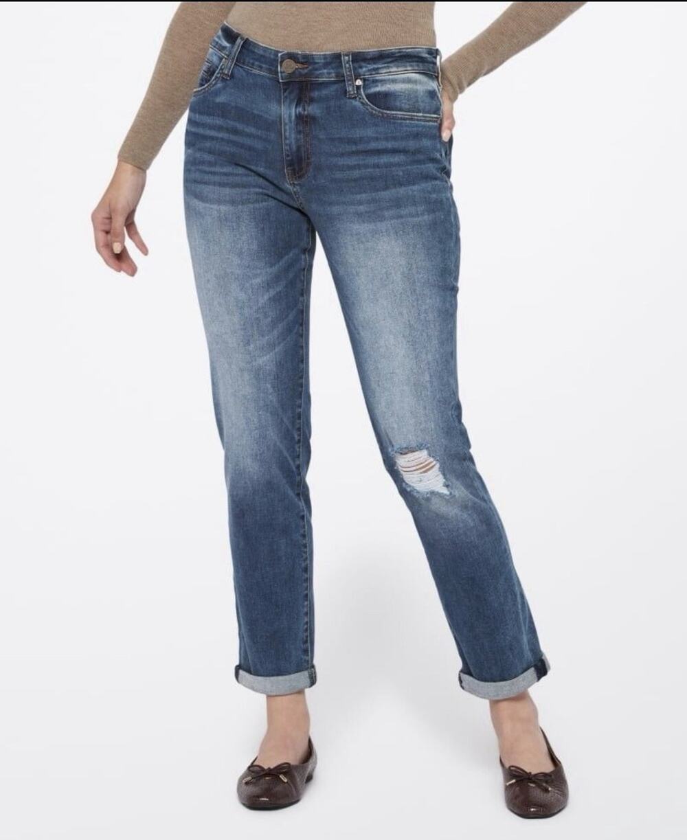 Kut From The Kloth Catherine Boyfriend Jeans Womens Denim Mid Rise Stretch 4